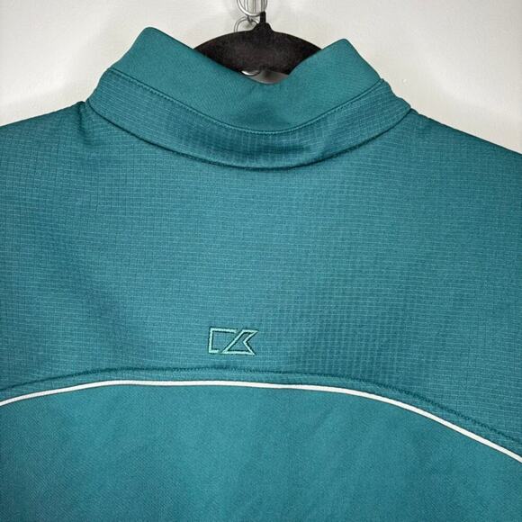 Cutter & Buck Forest Green Wicking Gorpcore Outdoor 1/4 Zip Pullover Mens Sz M - Picture 6 of 6